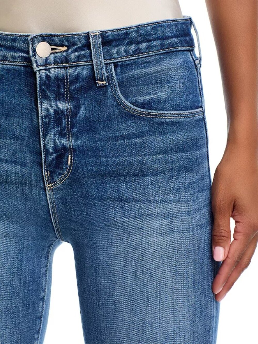 L'AGENCE Ruth High Rise Straight Jeans in Cambridge - NWT - Picture 4 of 12